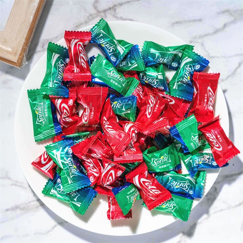 【100颗1袋500g】可乐糖雪碧糖冰红茶糖汽水混合水果糖硬糖正宗糖果