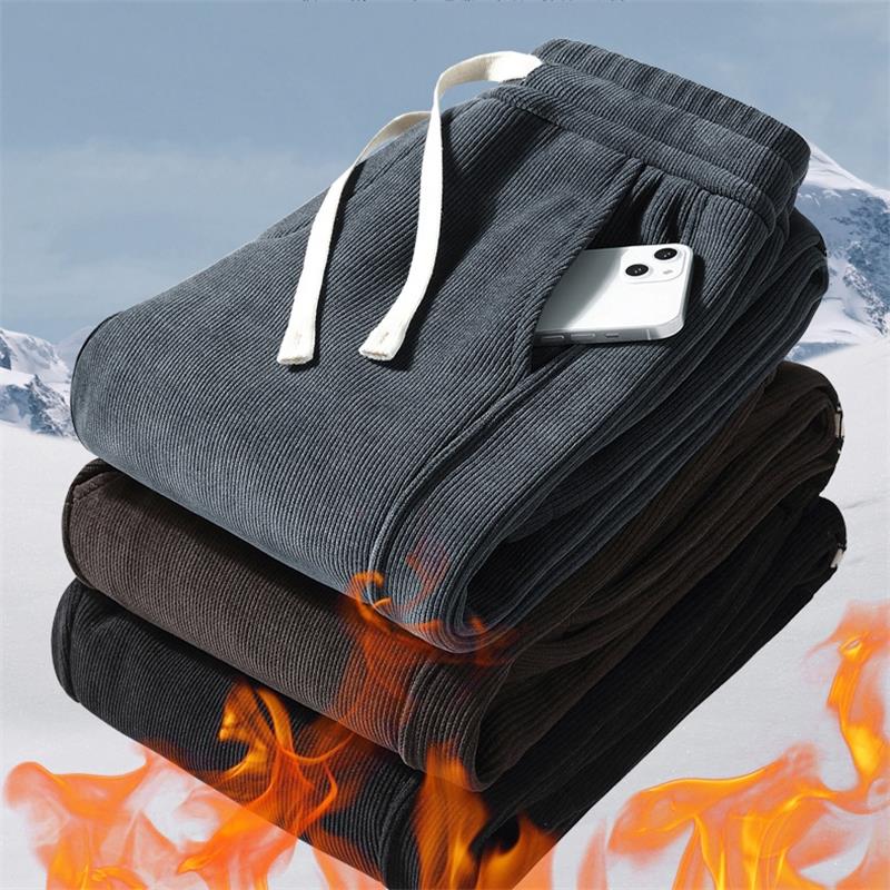 松紧腰男裤子秋冬季灯芯绒工装收口束脚运动休闲裤青少年潮流百搭