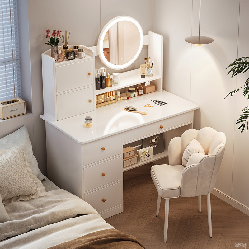 梳妆台卧室2025新款简约现代化妆柜轻奢化妆台收纳柜一体化妆桌子