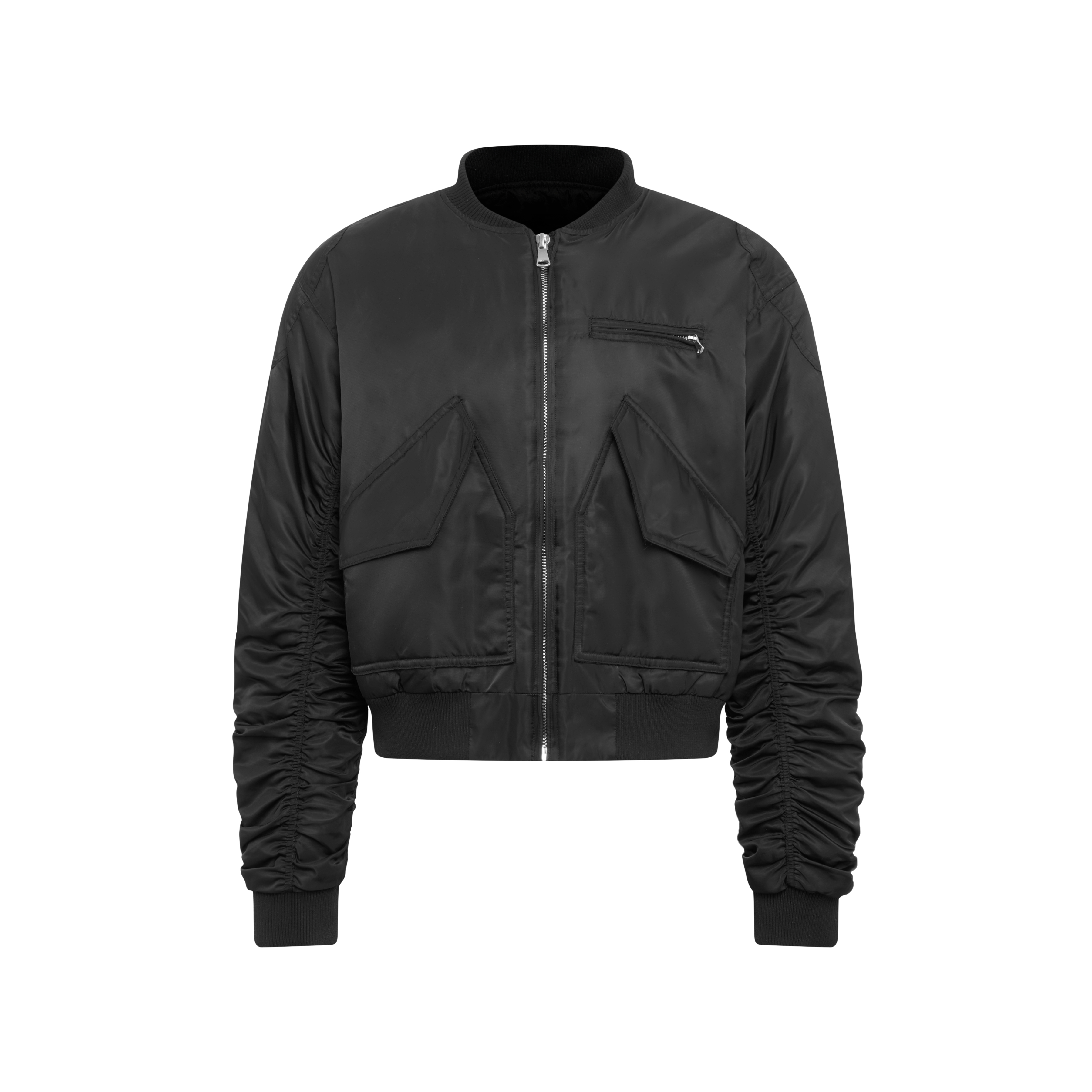 FARSTA 褶皱bomber夹棉飞行员尼龙棉服男女同款