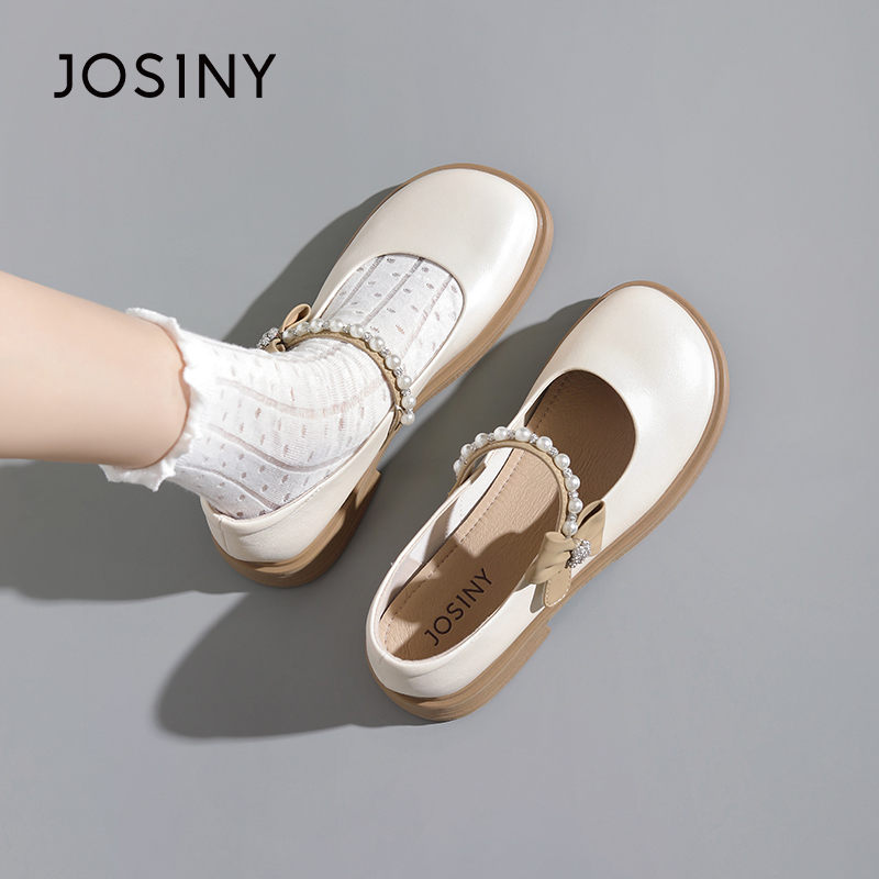 卓诗尼英伦风玛丽珍鞋女2025春季新款气质轻奢时尚百搭复古单鞋女