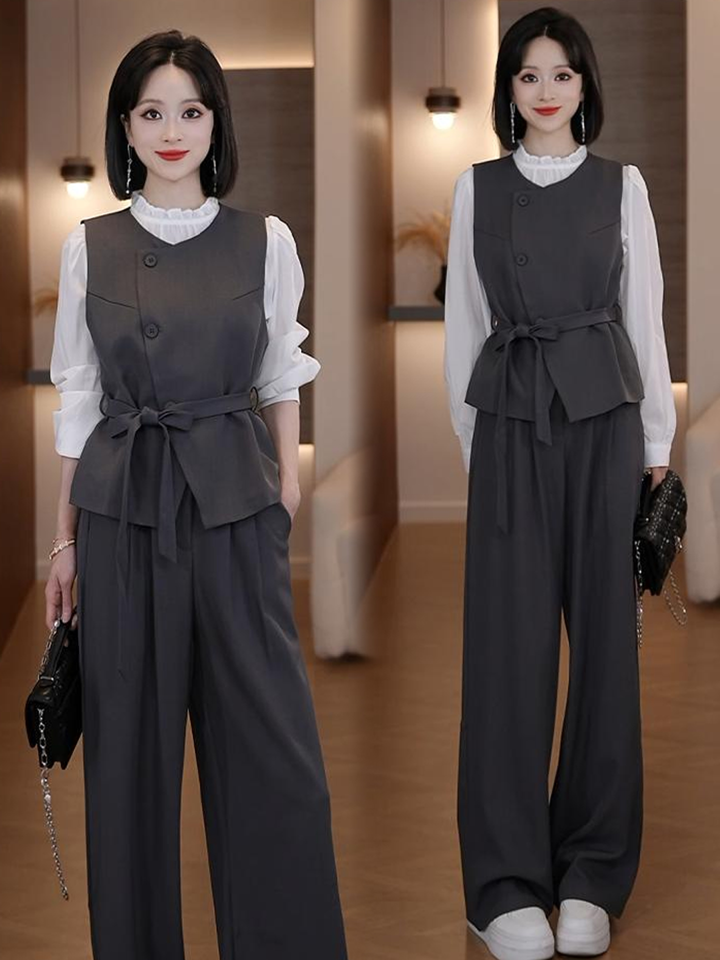 【现货+运费险】简约风女装收腰气质时尚套装轻熟风优雅风西装减龄