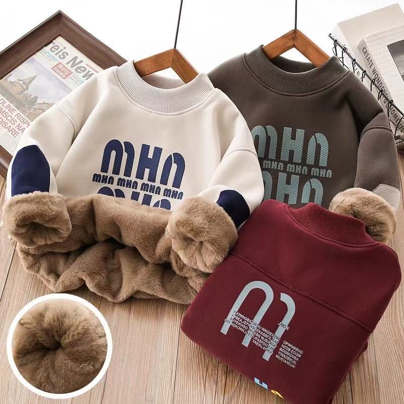 【三层加厚防兔绒】抗寒-15°男女童高品质卫衣一件过冬儿童加绒卫衣