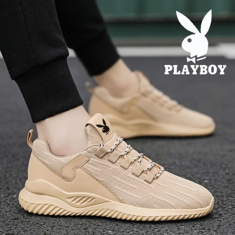 花花公子轻便透气网面运动鞋男2025秋季新款户外百搭休闲跑步鞋男