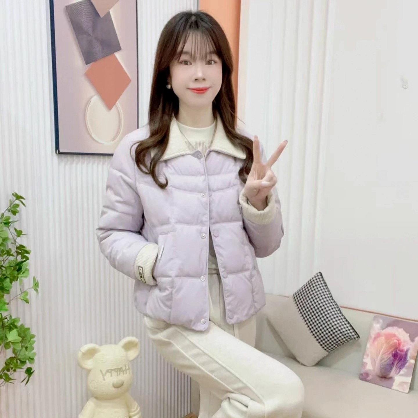 韩版翻领短款棉服女2025冬季新款洋气显瘦加厚棉袄保暖棉衣外套潮
