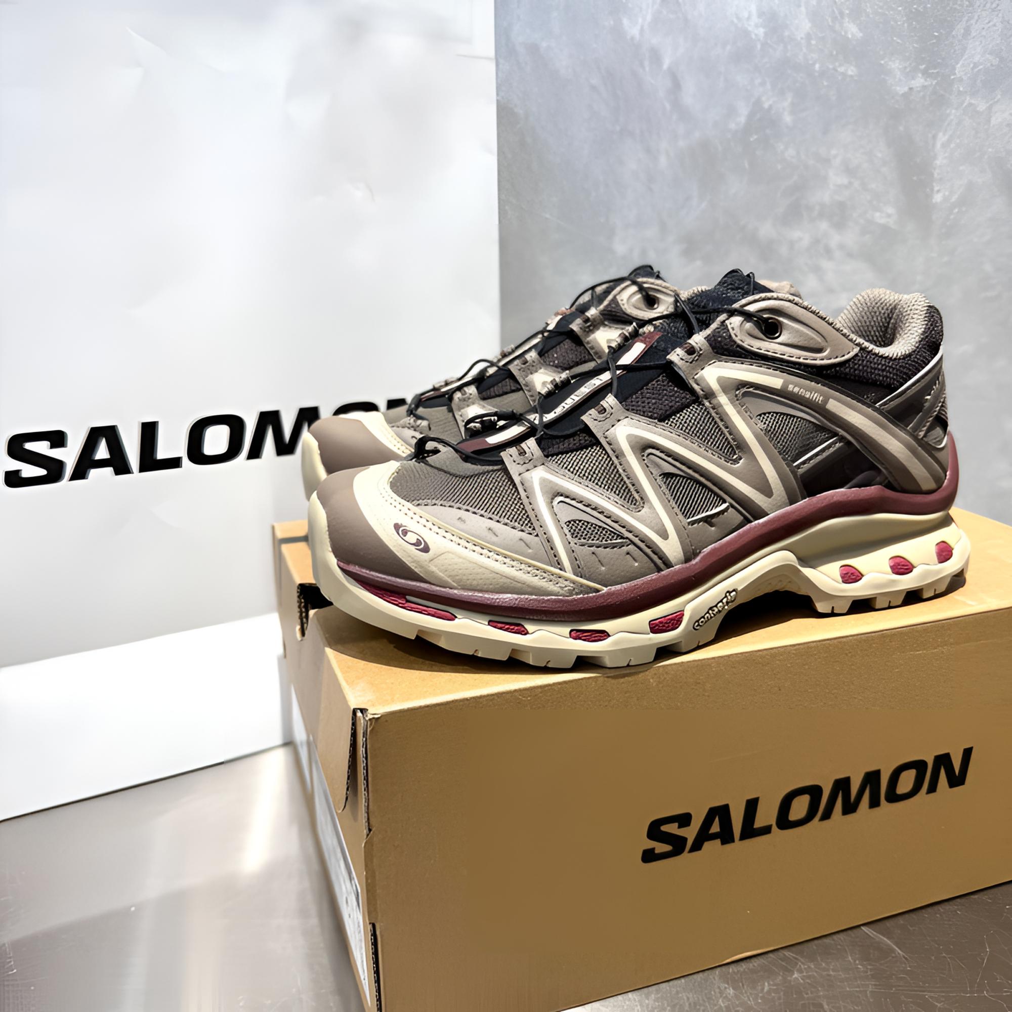 SALOMON萨洛蒙XT-Quest棕黄 乌梅子酱低帮户外运动跑步鞋 478850