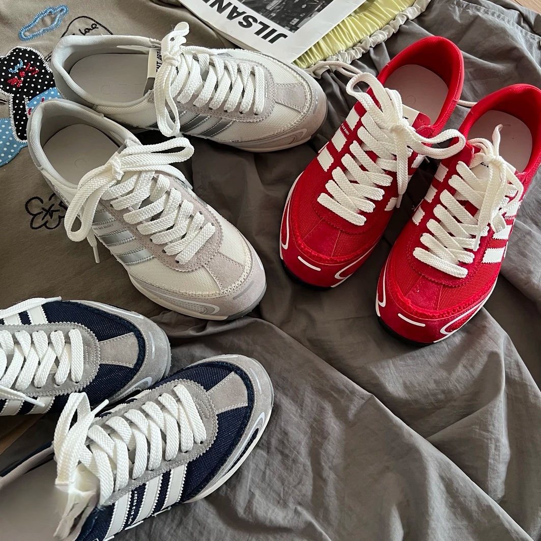 2025新款时尚百搭休闲德训鞋女内增高运动舒适透气慢跑阿甘鞋