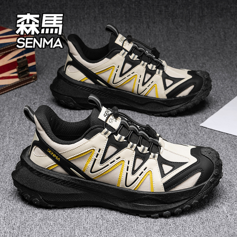 SENMA/森马男鞋冬季户外休闲徒步登山运动跑鞋防滑减震耐磨老爹鞋