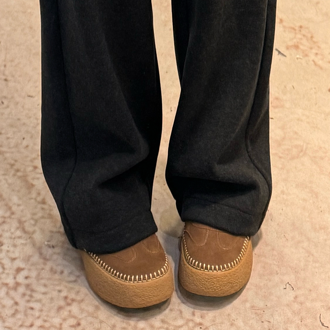 宿慕SUMU女款韩版复古拼色加绒德训鞋2025秋冬新款时尚百搭休闲鞋