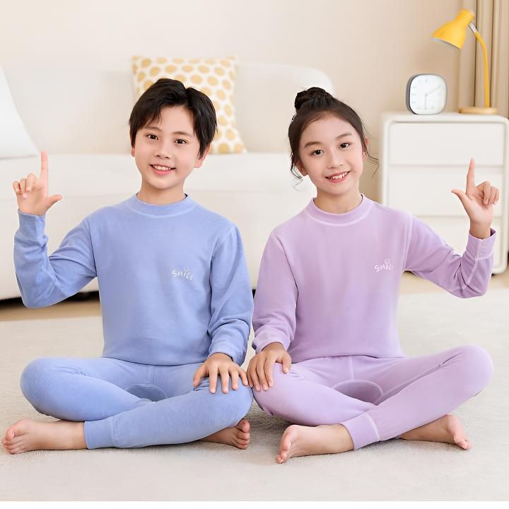儿童秋冬加绒保暖内衣套装宝宝蚕丝无痕秋衣裤中大童内穿家居服