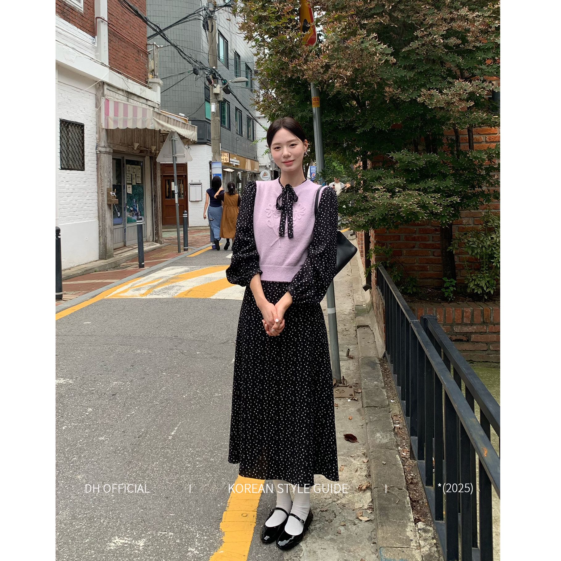 DH OFFICIAL大花【尼罗河花园 floral】法式碎花蝴蝶结泡泡袖连衣裙