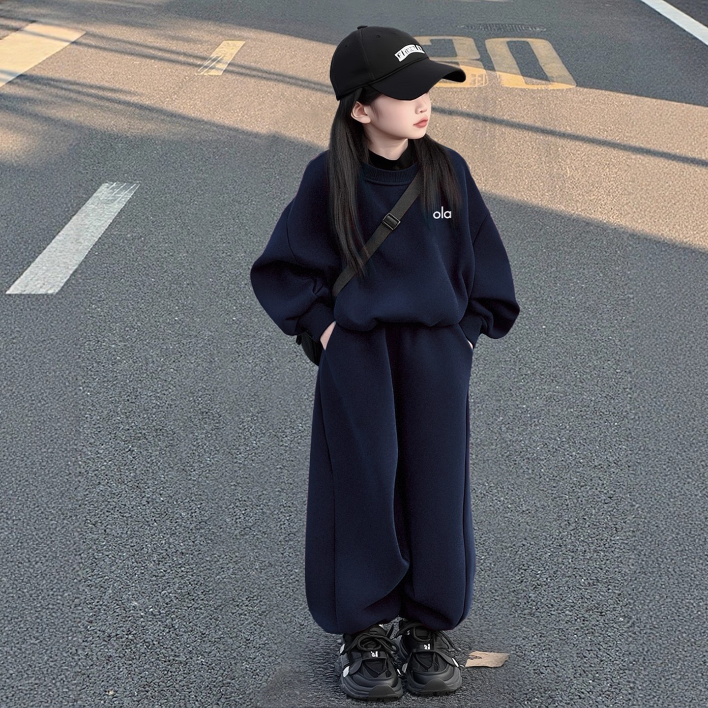 女童卫衣套装2025秋冬新款女孩大童运动冬装儿童洋气秋季两件套