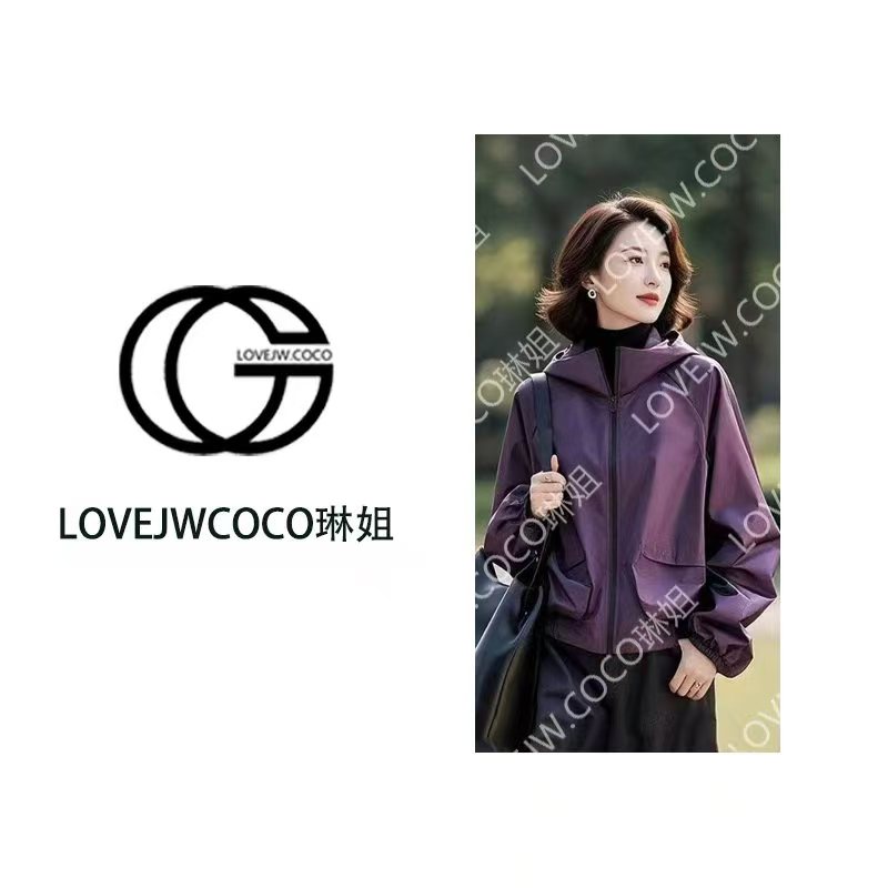 【LOVEJWCOCO】今年流行爆款外套女2025春秋季新款连帽冲锋衣202503