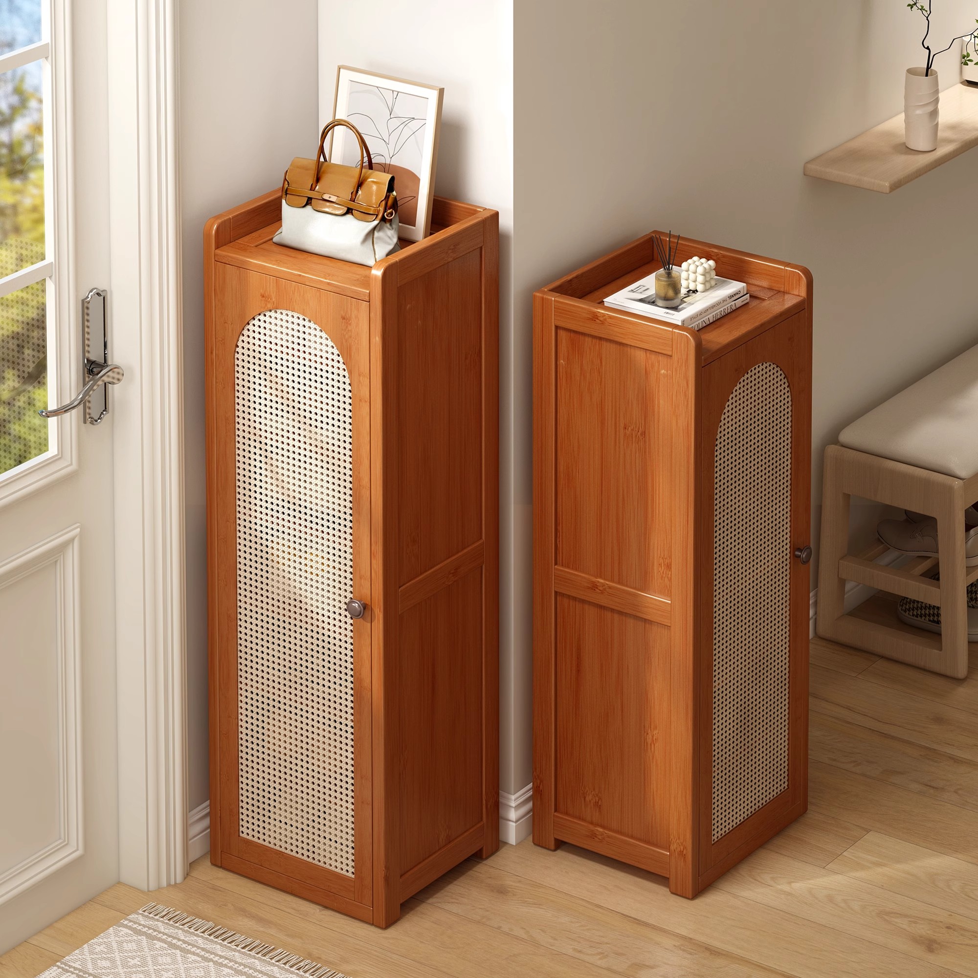 鞋架小窄门口防尘带门鞋柜租房宿舍入户门室内好看多层鞋子收纳柜