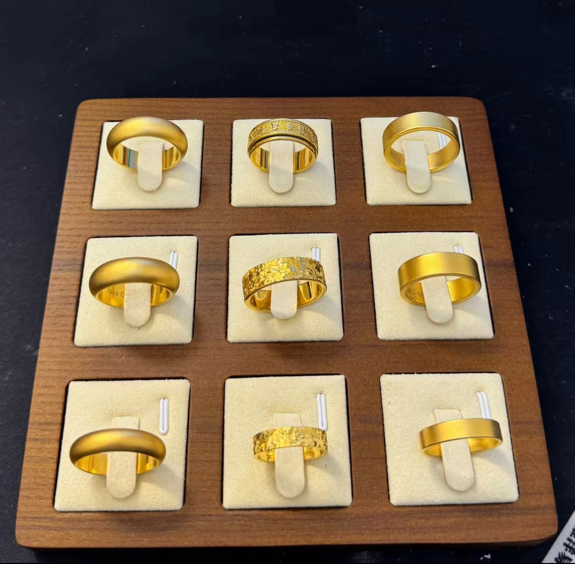 合金戒指 【戒指专拍链接】古法磨砂素圈传承情侣光面窄版戒指