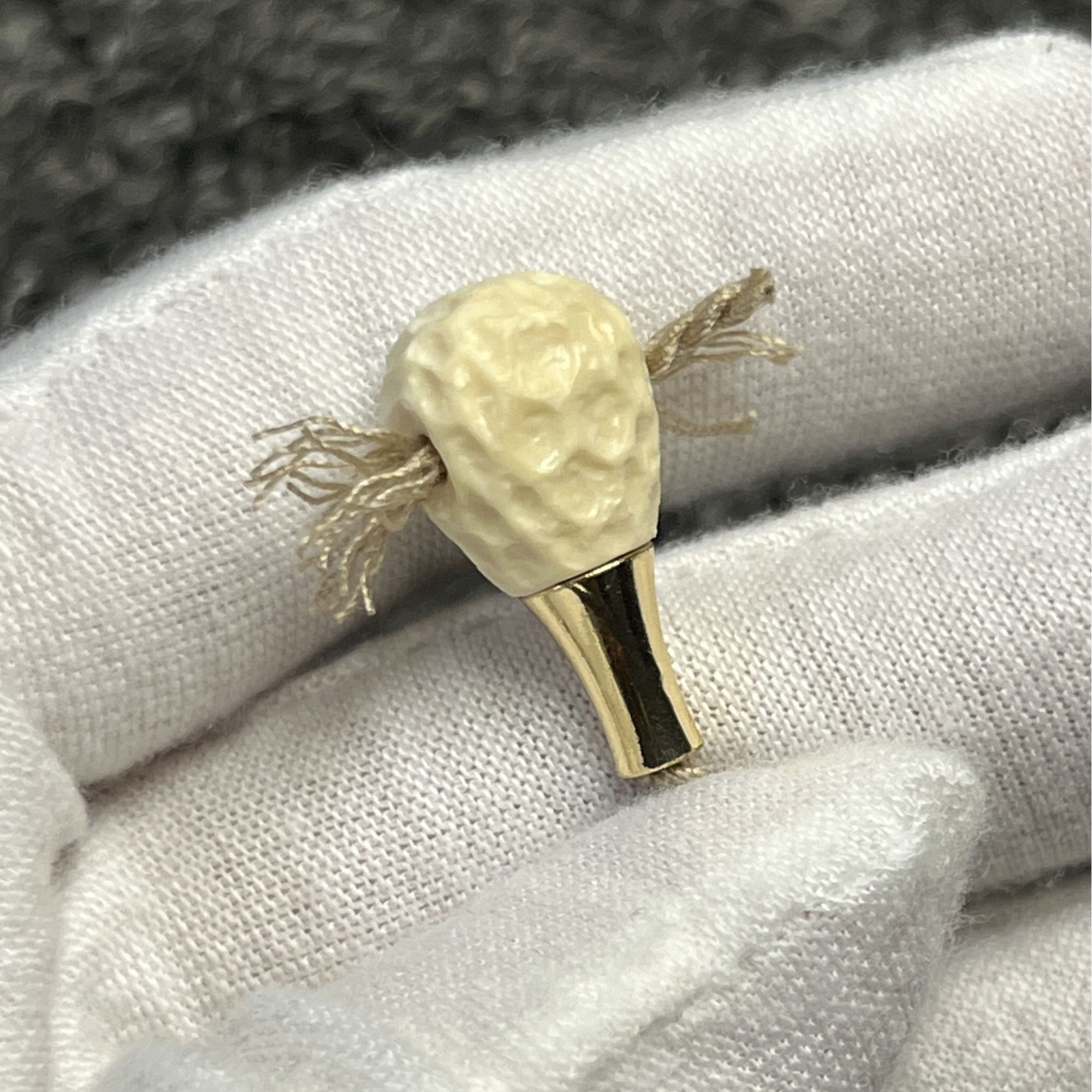 对孔10mm左右天然猛犸牙手工无相文玩手串三通猛犸三通文玩配饰