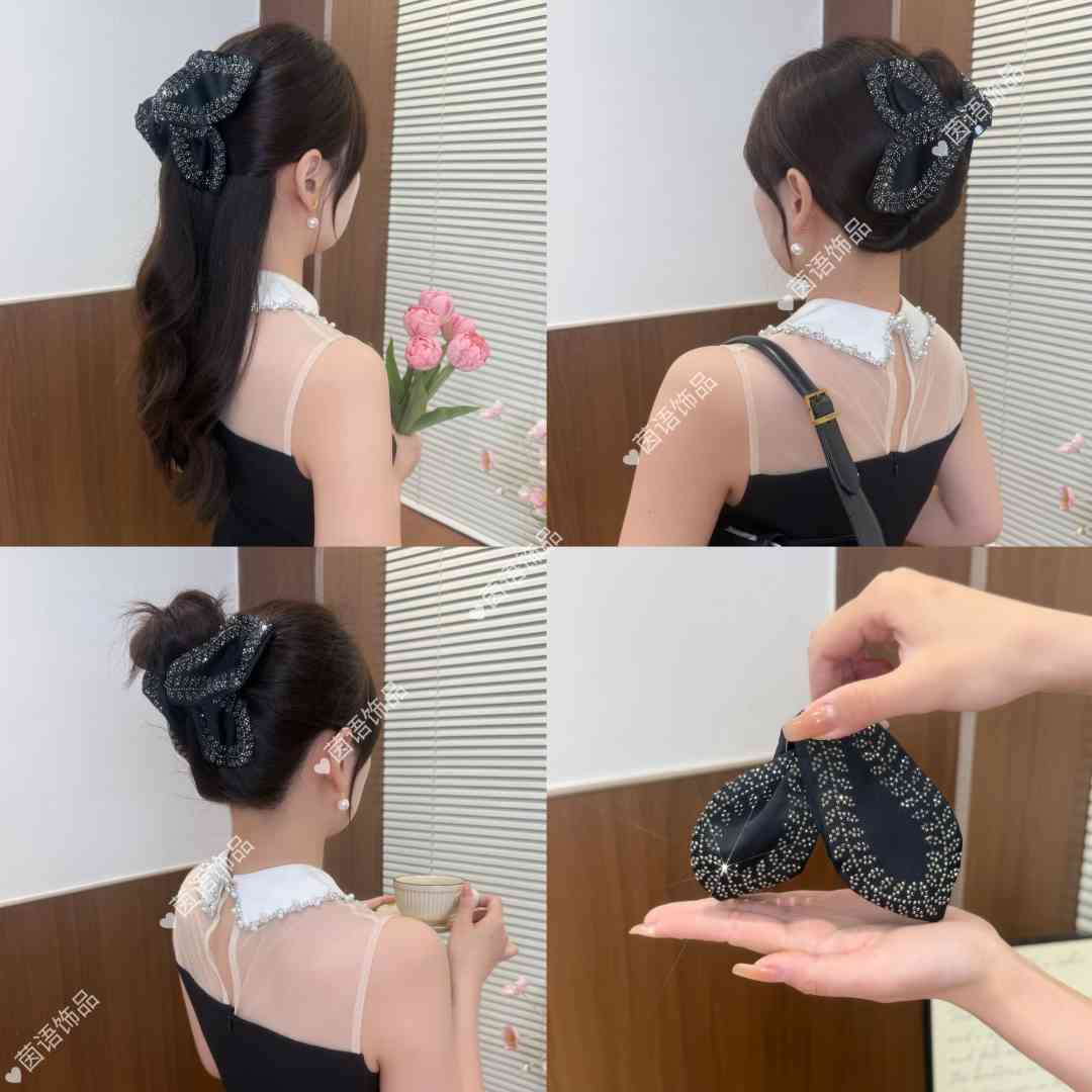 茵语韩式设计感叶片麦穗鲨鱼夹百搭高级感发卡后脑勺发抓布艺头饰