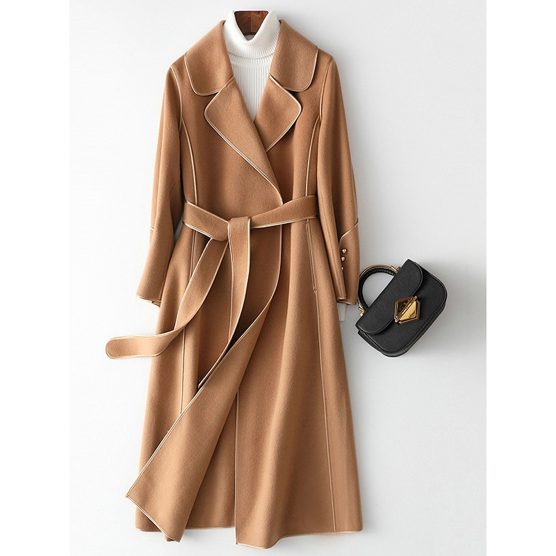 双面羊绒大衣女长款修身2025冬新款时尚毛呢外套过膝高端秋冬