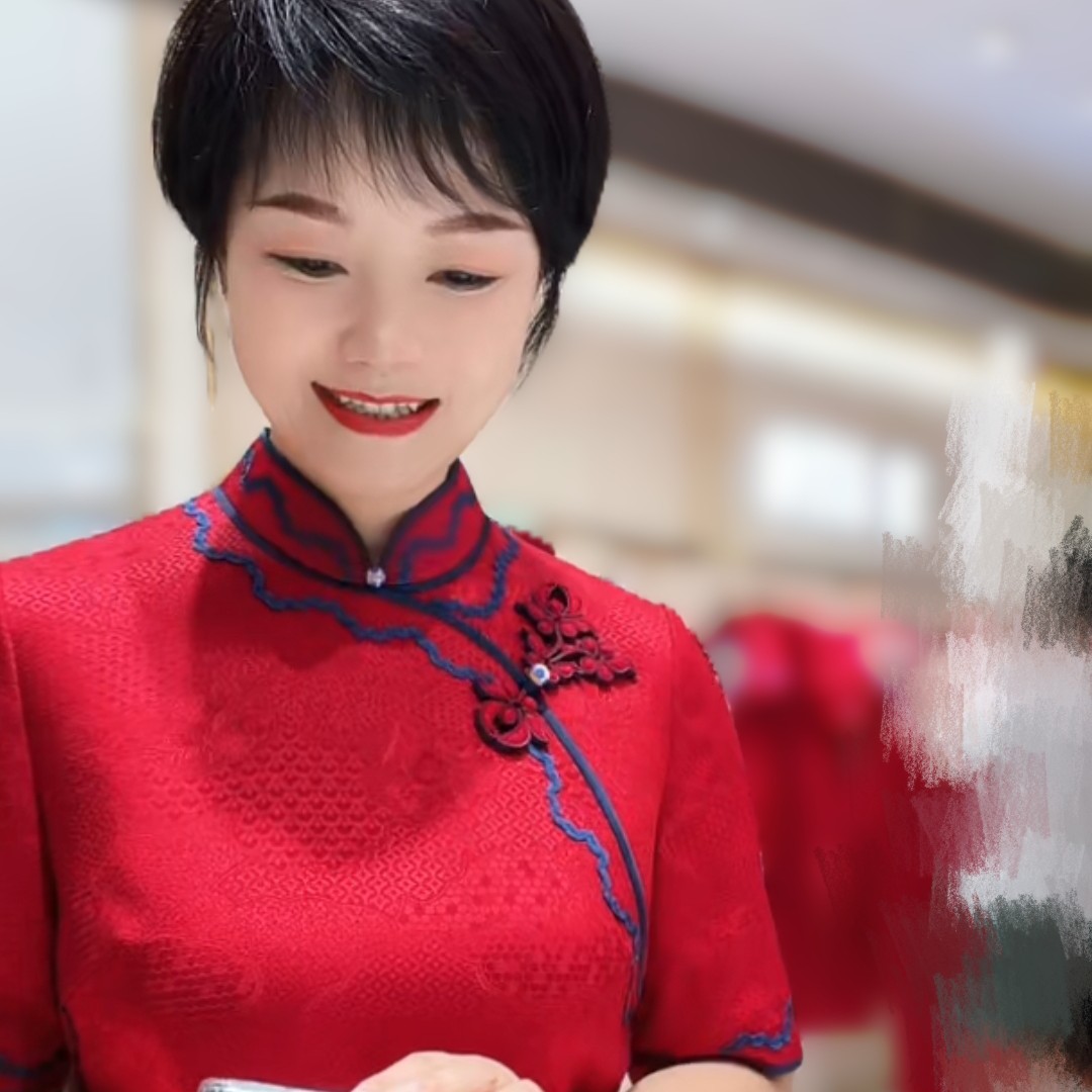 170586朱紫褕酒红色婚宴旗袍秋冬中式礼服婚礼敬酒服日常浮光锦