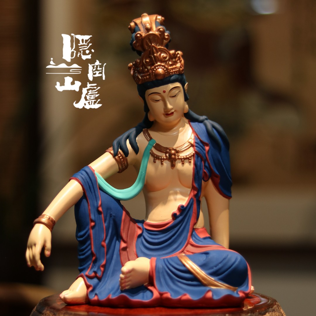 全新升级款白云石观自在水月观音工艺品创意摆件中式禅意中式中式