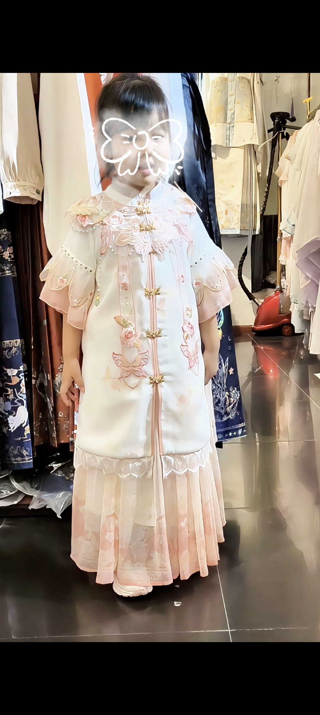 汉服民族韩版2023年春中国风女公主2025年春季儿童中式古风复古