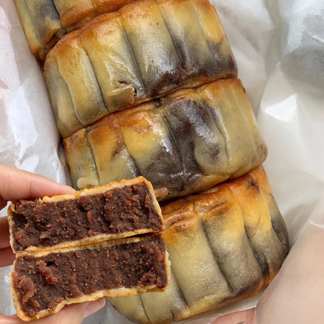 【100g大月饼】红豆沙月饼老式月饼豆沙月饼中秋月饼馅饼传统糕点