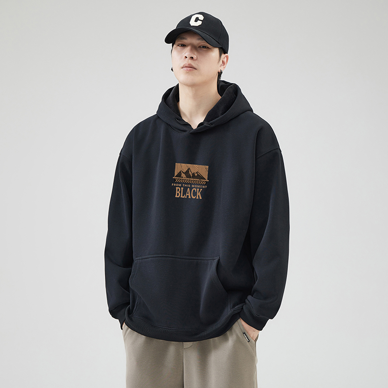 连帽卫衣男士春秋款百搭宽松潮流套头休闲秋季美式长袖上衣