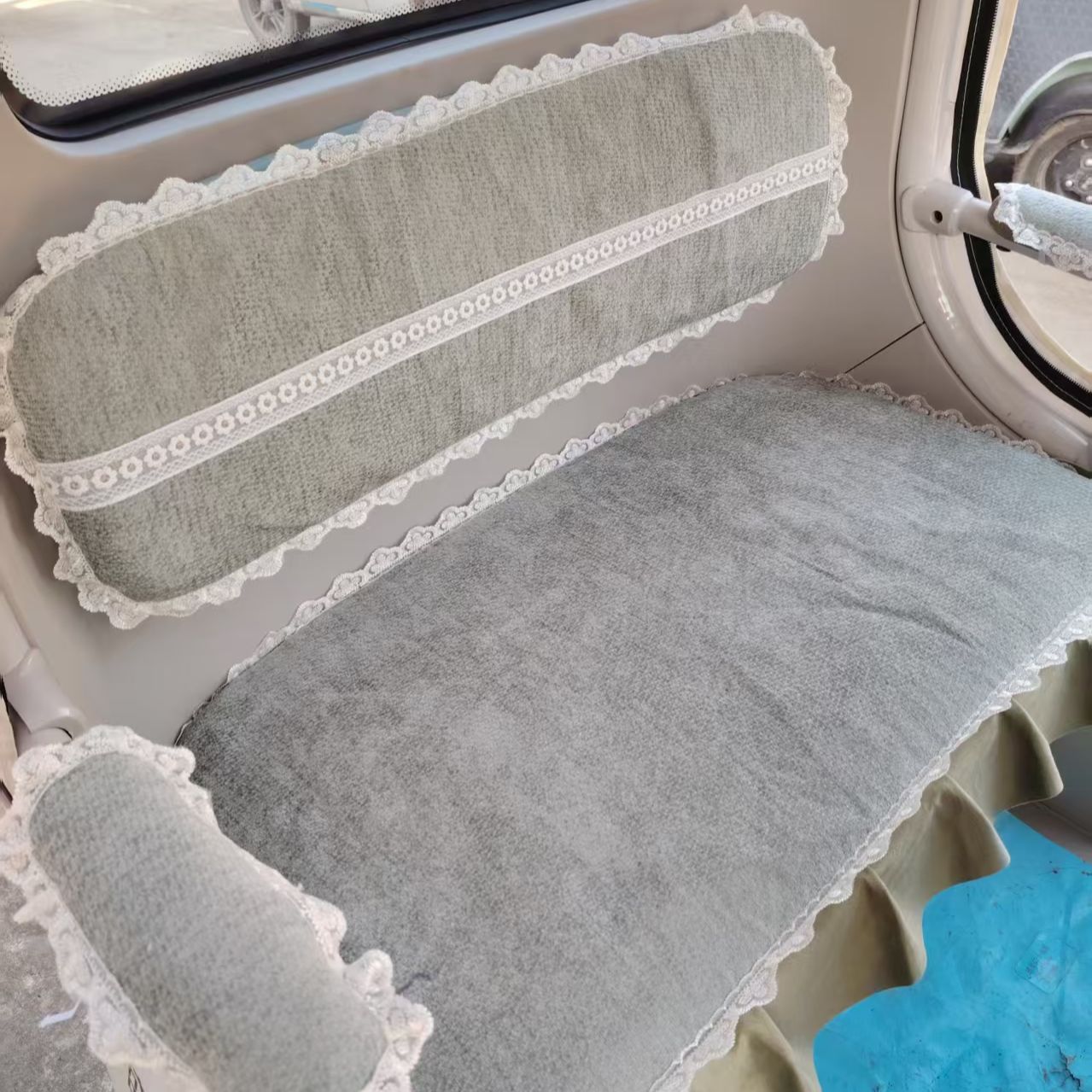 盛昊蜻蜓电动三轮车专用四季坐垫套加厚雪尼尔防滑透气耐脏可机洗