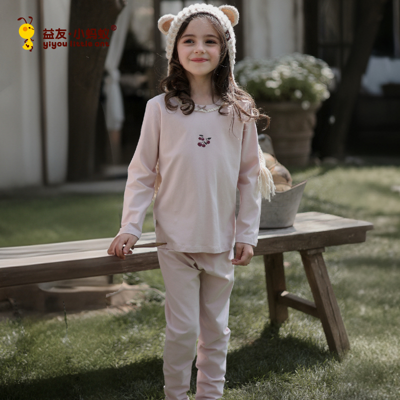 儿童秋衣裤套女童莱卡内衣套装睡衣中大童家居服大童女孩秋衣秋裤