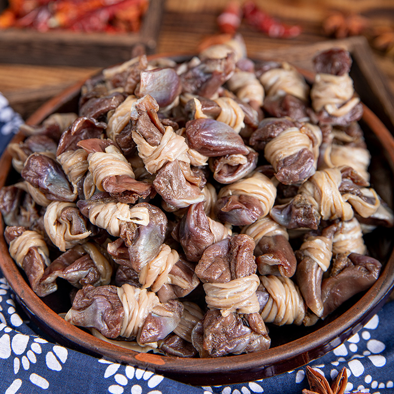 风干鸭胗结安徽特色鸭肫结农家特产传统手工腌制腊味咸货下酒饭菜