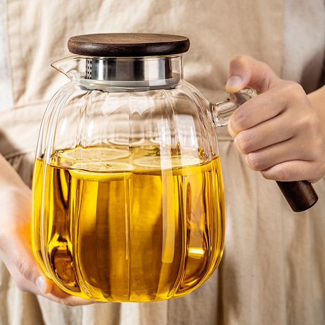 冷水壶玻璃加厚家用客厅耐高温大容量储水瓶食品级高硼硅装凉水杯