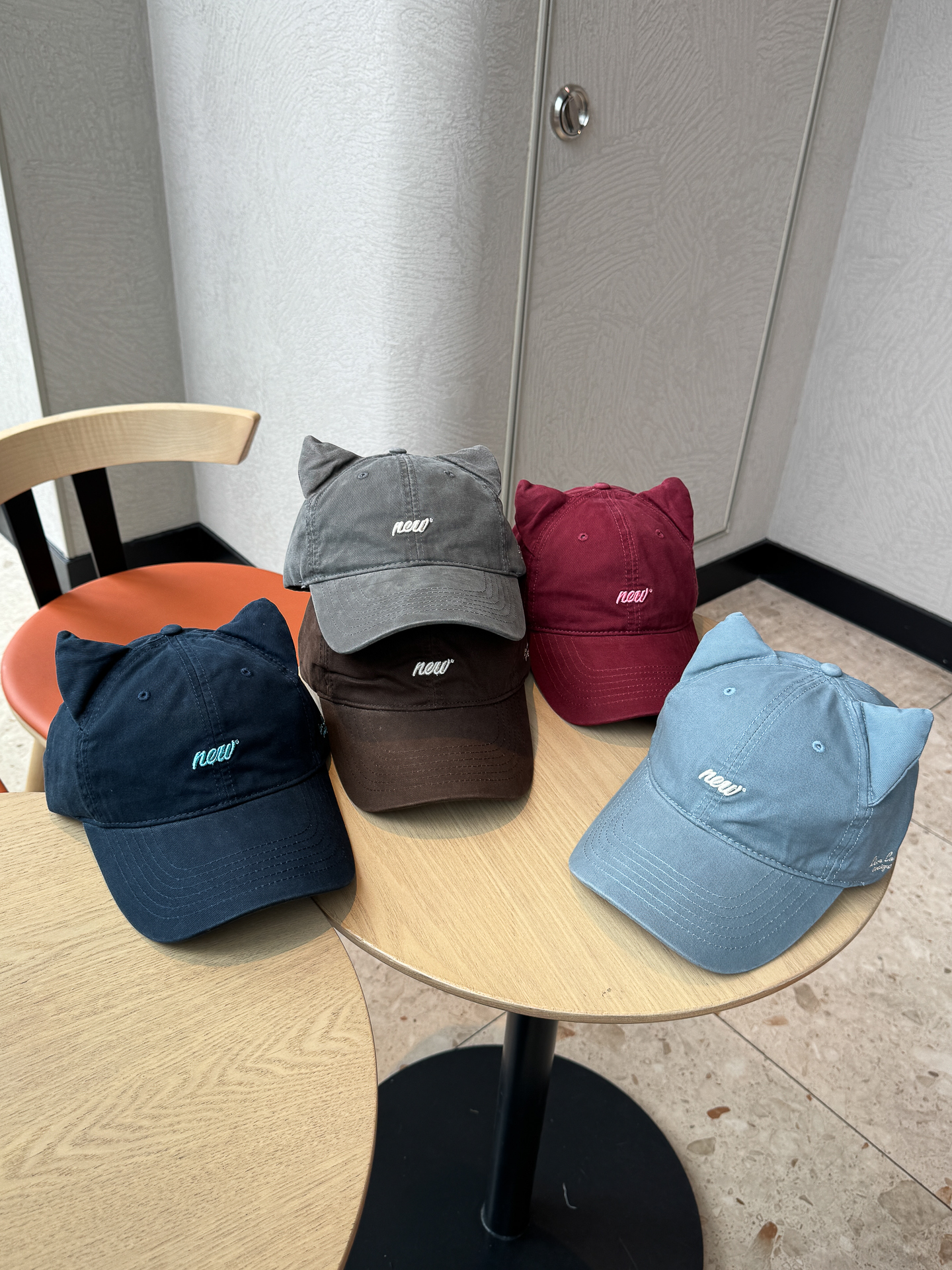 刺绣字母棒球帽小猫耳朵可爱鸭舌帽子女韩版休闲百搭时尚显脸小潮