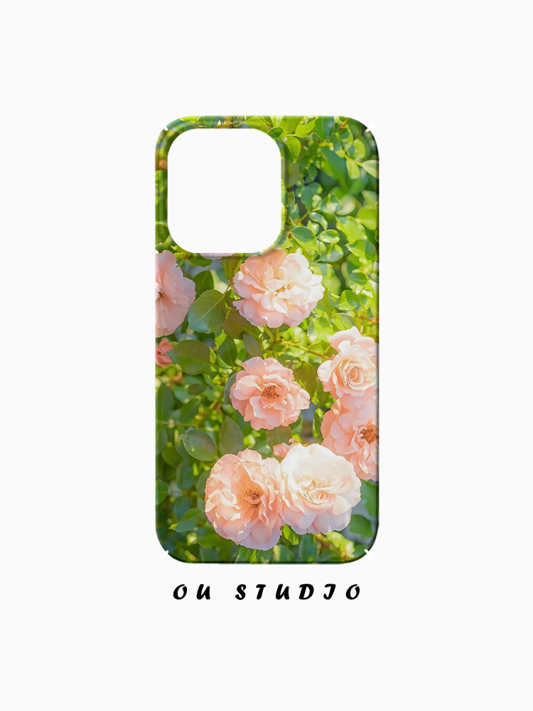 OU小清新花朵适用苹果16手机壳iPhone15小众菲林硬壳防摔网红男女