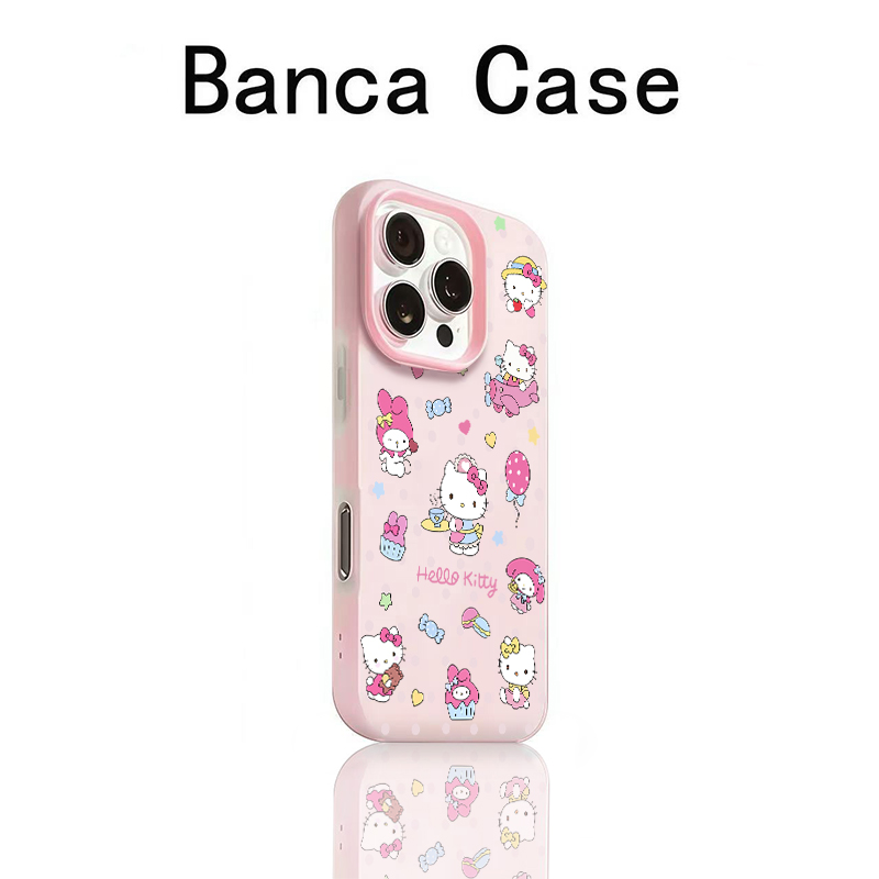 欧克里里气球端茶Kitty适用苹果17promax果冻二合一手机壳16/15/1