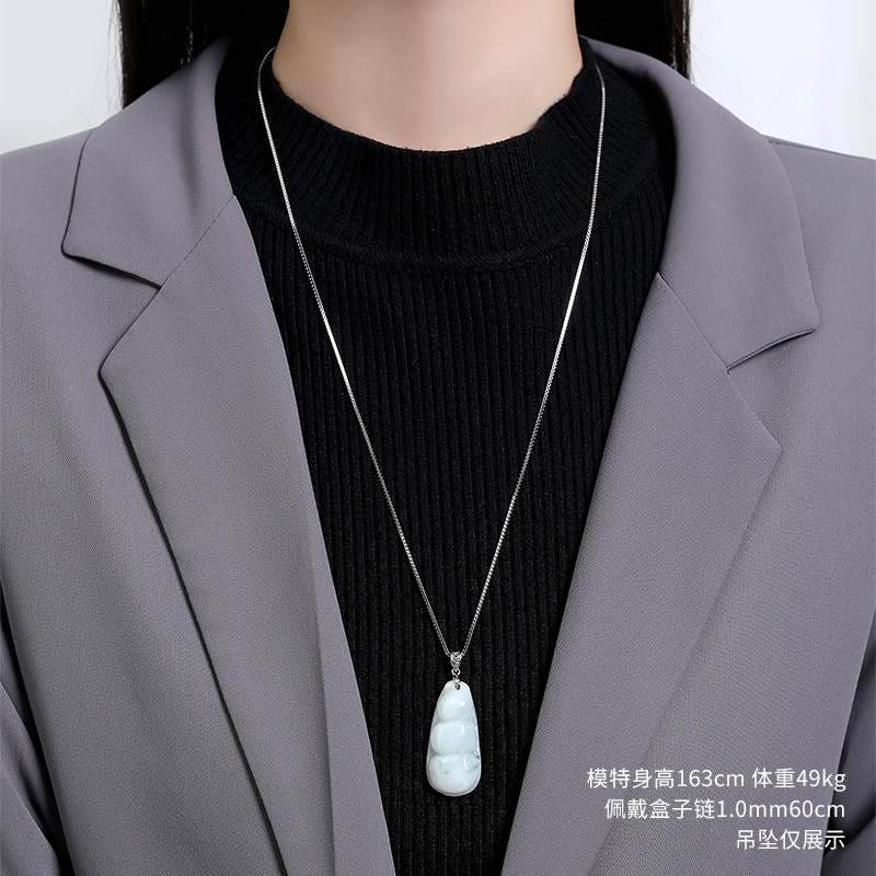 链子925银 项链女不含吊坠百搭颈链挂绳裸链长款2026素链银链子