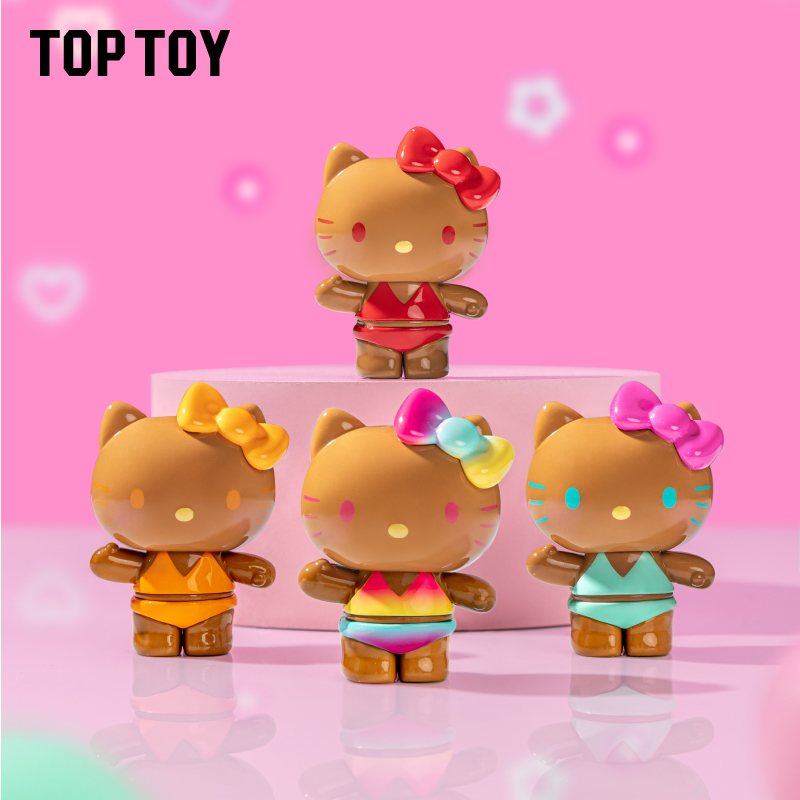 【官方正品】TOPTOY三丽鸥Hello Kitty夏日彩虹糖盲袋凯蒂猫小摆件