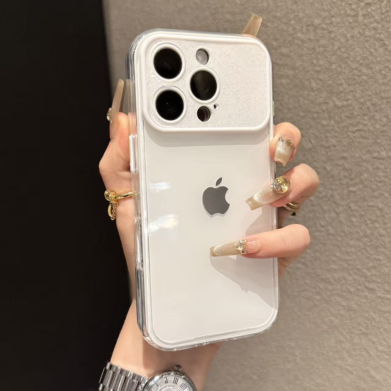 高级闪粉大视窗秒变17适用苹果16promax手机壳iPhone15简约14新13