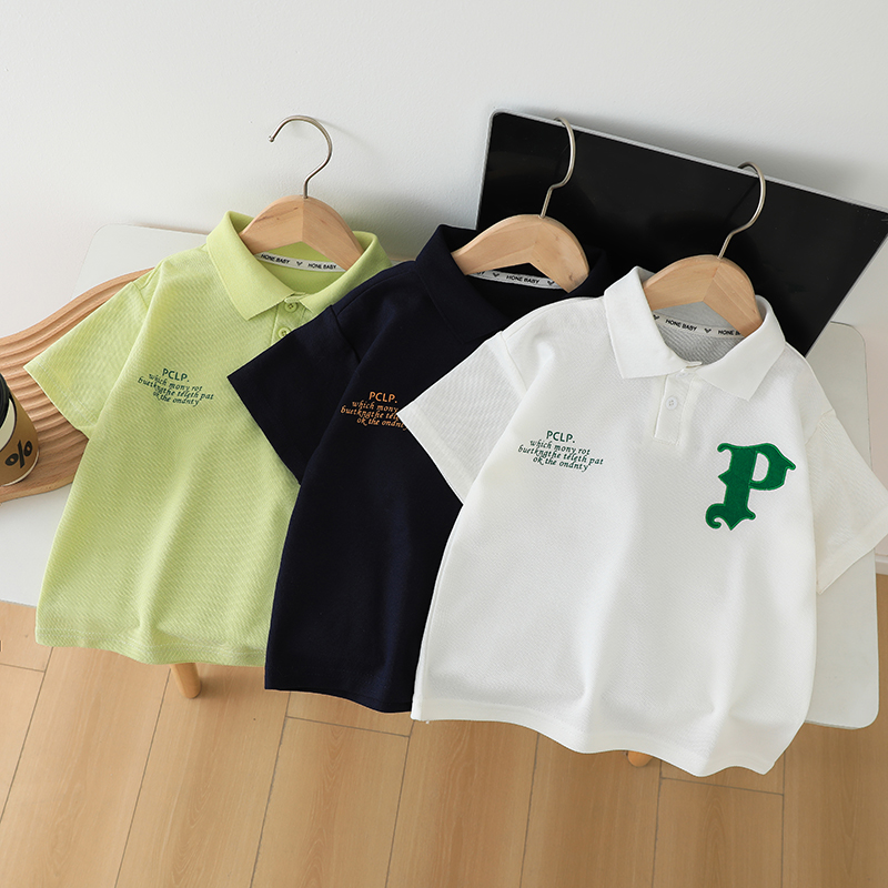 【实体高品质】儿童夏季POLO衫短袖宽松中大童男童休闲翻领半袖T恤