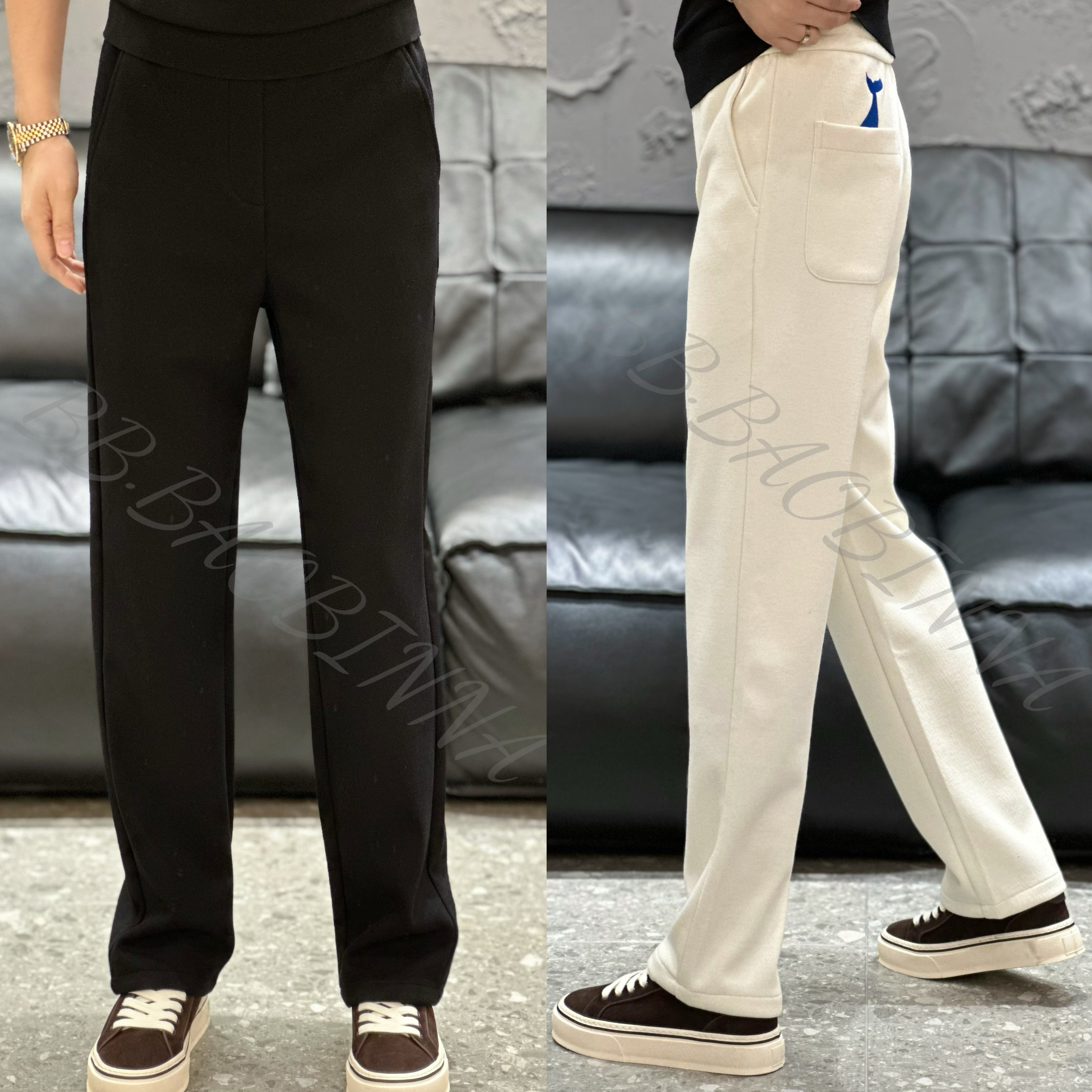 小野· 男装 | 男士高订轻奢醋酸羊毛混纺休闲裤9619