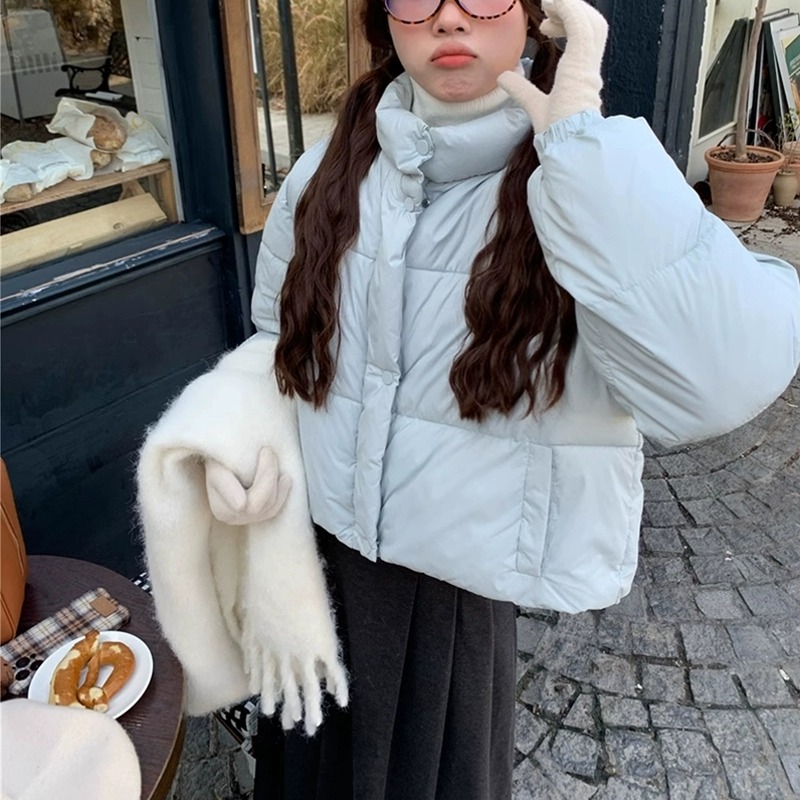 2025韩国东大门原版面包服女立领小个子短款服秋冬短款棉衣