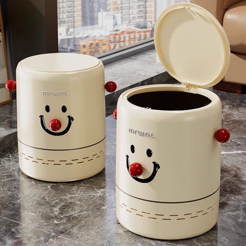 垃圾桶家用新款客厅高颜值高端大容量带盖卧室厨房厕所卫生间吸附