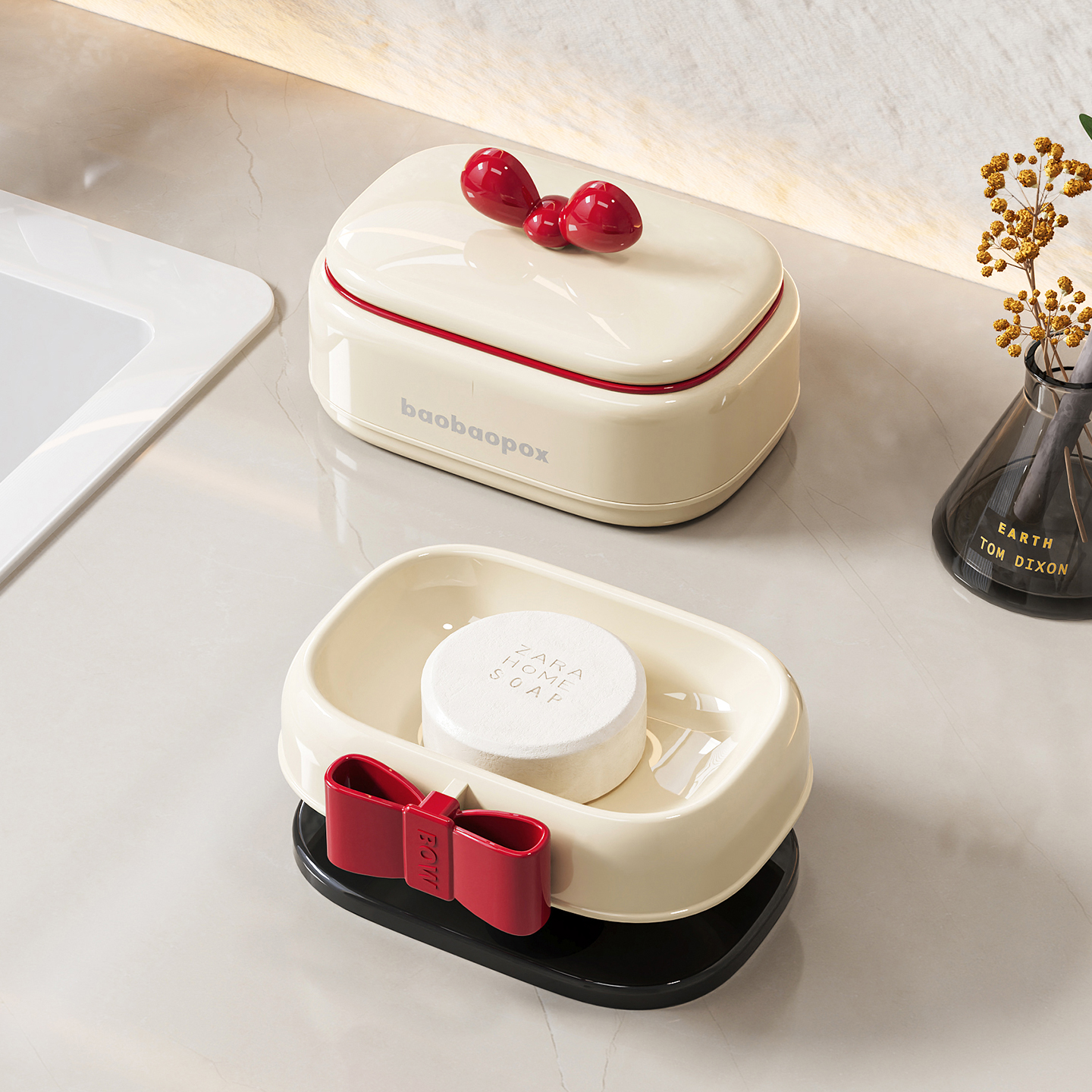 肥皂盒2025新款家用带盖双层高颜值香皂盒沥水学生宿舍香皂盒子