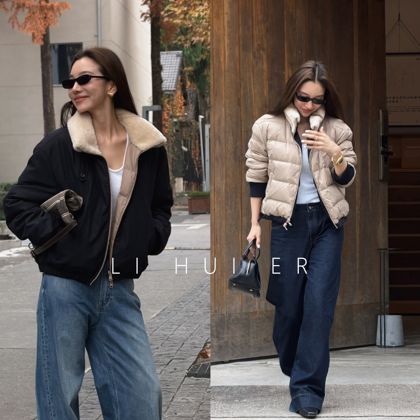 LiHuiEr李慧儿【南极洛川】2025冬舒适保暖藏青色羽绒服AZ951251