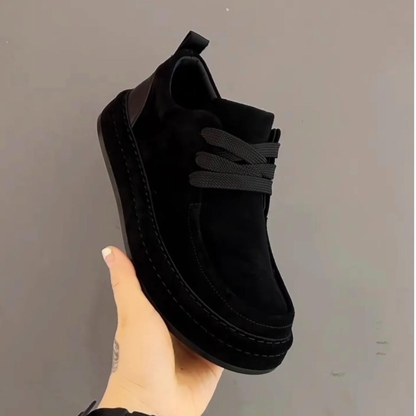 2025秋季新款时尚休闲鞋男士潮流百搭一脚蹬懒人鞋软底纯色散步鞋