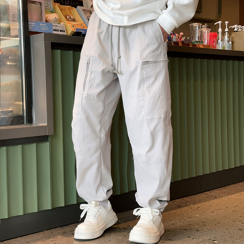 LKT.NINE秋季新款潮牌高端休闲工装裤男美式宽松拉链休闲长裤2530