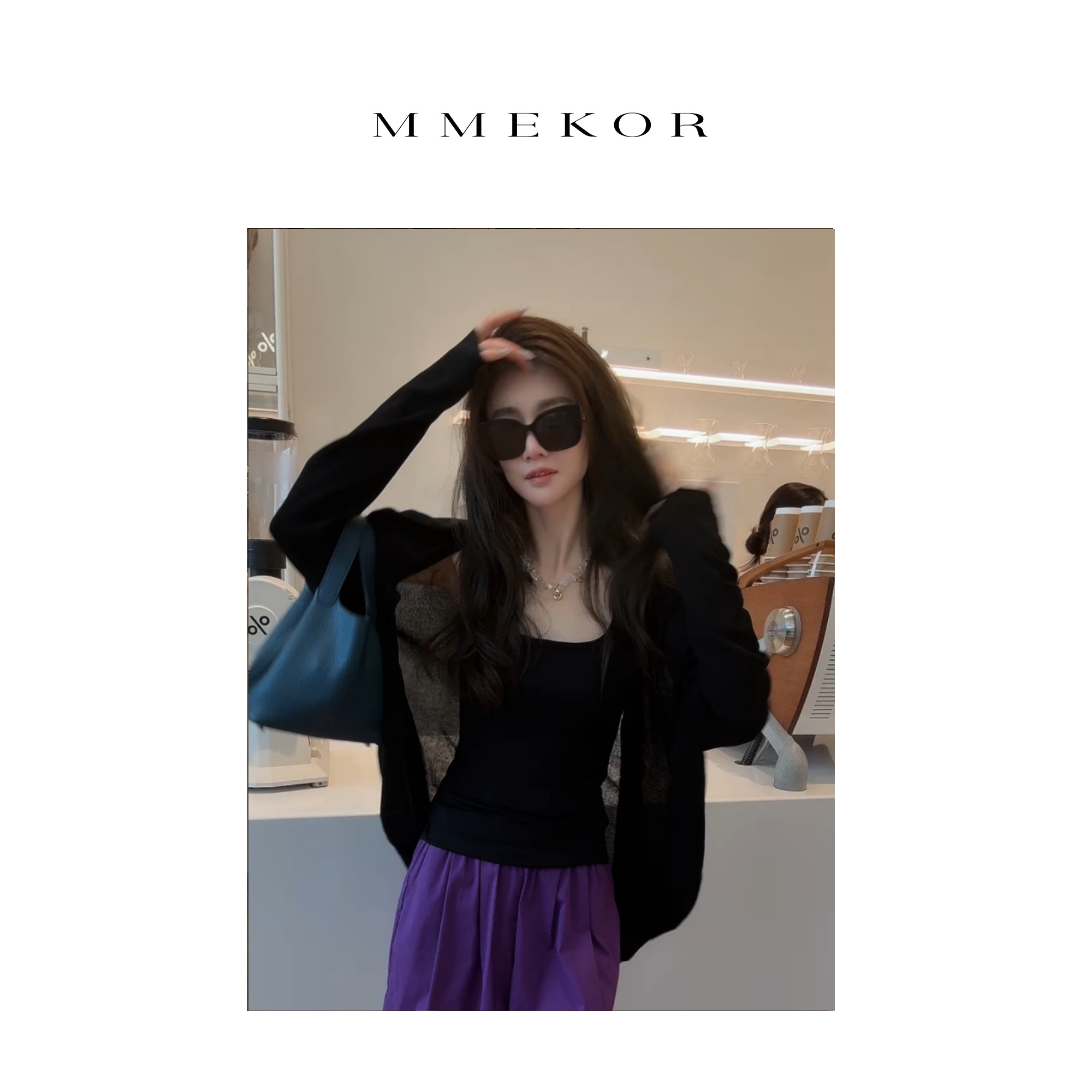 MMEKOR“茧型开衫”2025新款智性通勤时尚百搭针织衫 89880