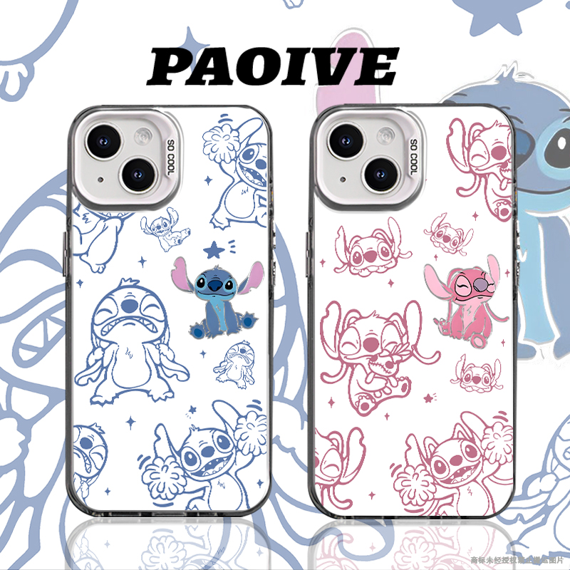 史迪仔创意适用苹果华为一加iPhone小米三星防摔彩银手机壳