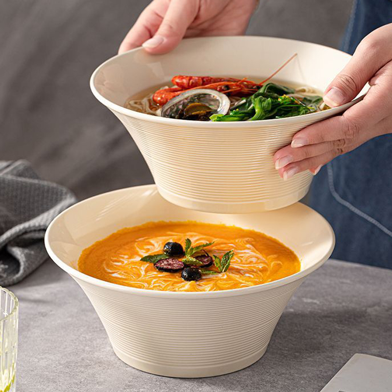 法式面碗家用2025新款汤碗斗笠碗高级感螺蛳粉拉面碗轻奢陶瓷大碗