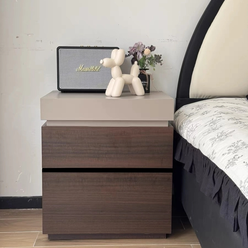 暗格床头柜实木床边柜多功能隐藏式收纳柜卧室高级感储物柜保险柜