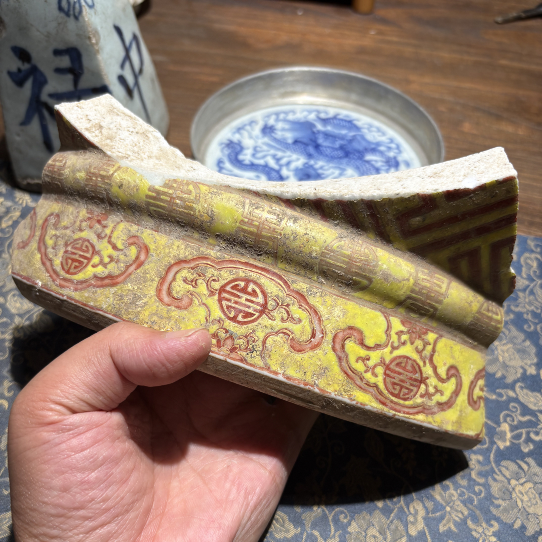 Q老佛爷御用瓷瓷片标本全手工制作手工手绘顺丰包邮